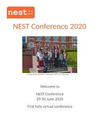 NEST Conference 2020 — Program