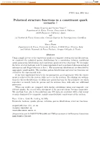 Polarized Structure Functions in a Constituent Quark Scenario †