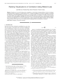 Ranking Visualizations of Correlation Using Weber's