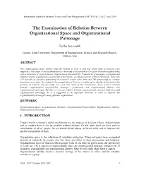 The Examination of Relation Between Organizational Space and Organizational Patronage