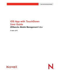 Using the Ios with Touchdown