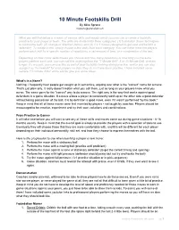 10 Minute Footskills Drill by Mike Sprano Msprano@Spranolaw.Com