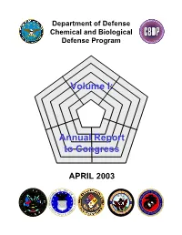 2003 CBDP Annual Report Volume 1