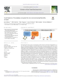Contribution of Honeybees Towards the Net Environmental Benefits of Food