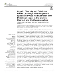 Cryptic Diversity and Database Errors Challenge Non-Indigenous Species Surveys: an Illustration with Botrylloides Spp
