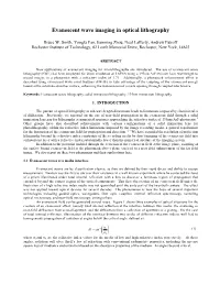Evanescent Wave Imaging in Optical Lithography