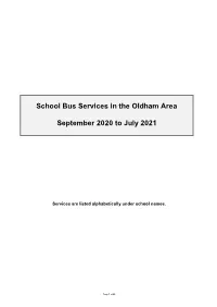 Oldham Schools 2020/21