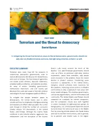 Terrorism and the Threat to Democracy Daniel Byman