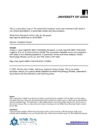 The Association Between Worry and Rumination with Sleep in Non-Clinical Populations: a Systematic Review and Meta-Analysis