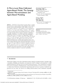 The Synergy Between Microsimulation and Agent-Based Modeling