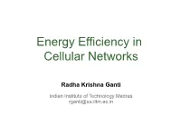 Energy Efficiency in Cellular Networks