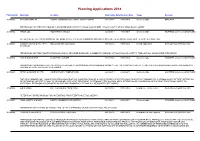Planning Applications 2014