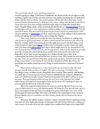 The Commonplace Book Assignment 2020