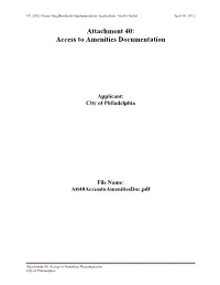 Attachment 40: Access to Amenities Documentation