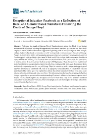 Facebook As a Reflection of Race- and Gender-Based Narratives Following the Death of George Floyd