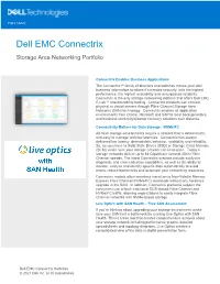 Connectrix Storage Area Networking Portfolio