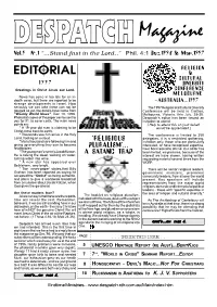 Despatch’S Editor Has Been Issued an You for $1, to Cover Costs