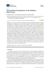 Gravity-Based Foundations in the Offshore Wind Sector