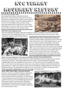 NYC Tenant Movement History