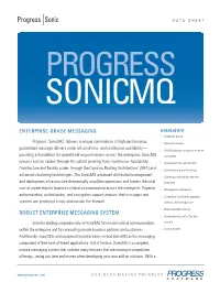 Progress Actional Progress Sonic Progress Apama