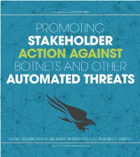 Promoting Stakeholder Action Against Botnets and Other Automated Threats