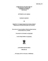 SCTC No. 771 COMMITTEE on the WELFARE of SCHEDULED