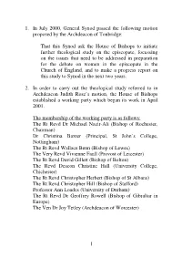 That This Synod Ask the Ho
