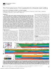 The Thor Suture Zone: from Subduction to Intraplate Basin Setting