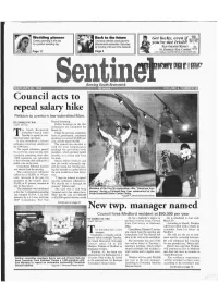 Council Acts to Repeal Salary Hike New Twp. Manager Named