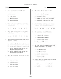 Knockout Review Questions Name: Date: 1. All of the Atoms of Argon