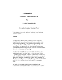 The Upanishads Translated and Commentated by Swami