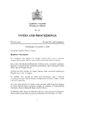 Votes and Proceedings