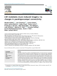 LSD Modulates Music-Induced Imagery Via Changes in Parahippocampal Connectivity