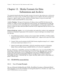 Chapter 11. Media Formats for Data Submission and Archive 11-1