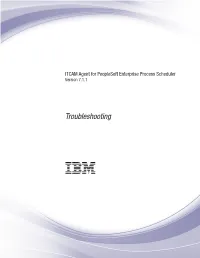 ITCAM Agent for Peoplesoft Enterprise Process Scheduler Version 7.1.1