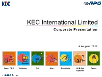 KEC : Corporate Presentation