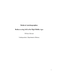 Medieval Autobiographies