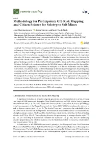 Methodology for Participatory GIS Risk Mapping and Citizen Science for Solotvyno Salt Mines