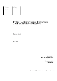 Pyref: a Refactoring Detection Tool for Python Projects