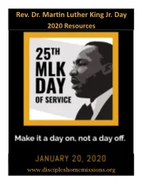 Rev. Dr. Martin Luther King Jr. Day 2020 Resources