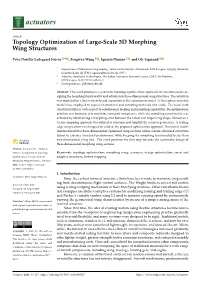 Topology Optimization of Large-Scale 3D Morphing Wing Structures