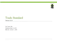 Trade Standard Version 2.0.0