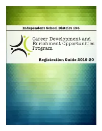 Registration Guide 2019-20 Career Development and Enrichment Opportunities Program