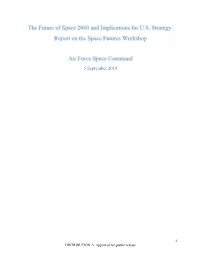 The Future of Space 2060 and Implications for US Strategy