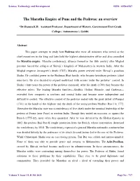 The Maratha Empire of Pune and the Peshwas: an Overview