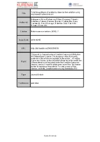 Title Total Biosynthesis of Opiates by Stepwise Fermentation Using