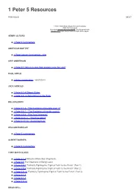 1 Peter 5 Resources