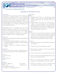 Density of Oceanic Crust