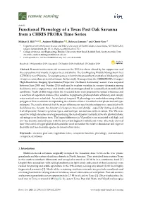 Functional Phenology of a Texas Post Oak Savanna from a CHRIS PROBA Time Series
