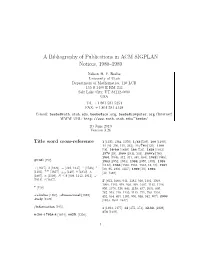 A Bibliography of Publications in ACM SIGPLAN Notices, 1980–1989